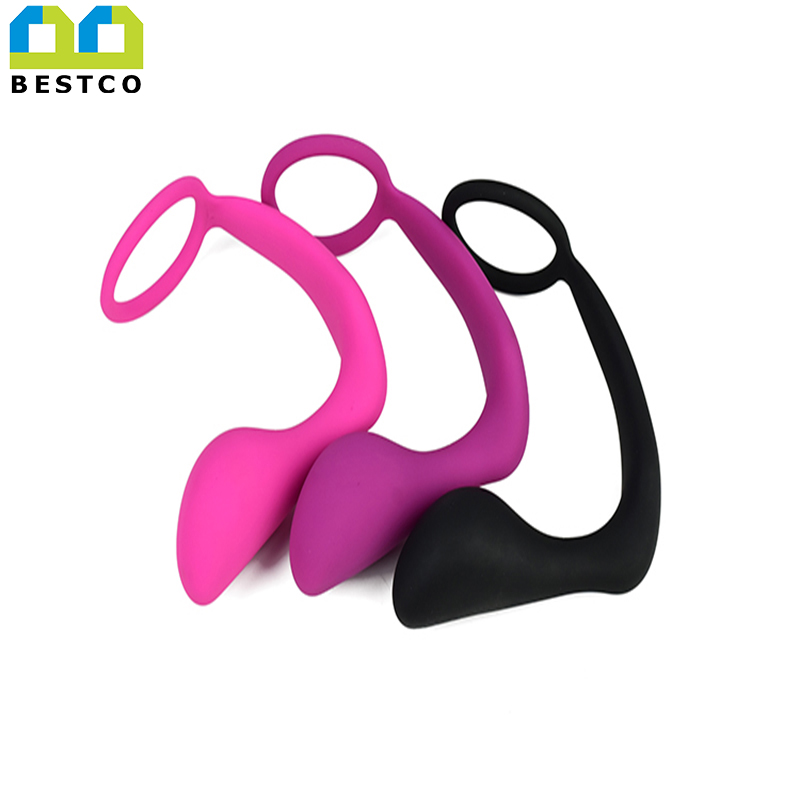B-MP2 silicone prostate massager with ring